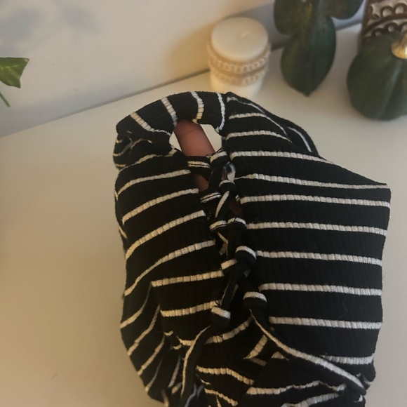 striped american eagle tank with braided back design - Picture 3 of 3